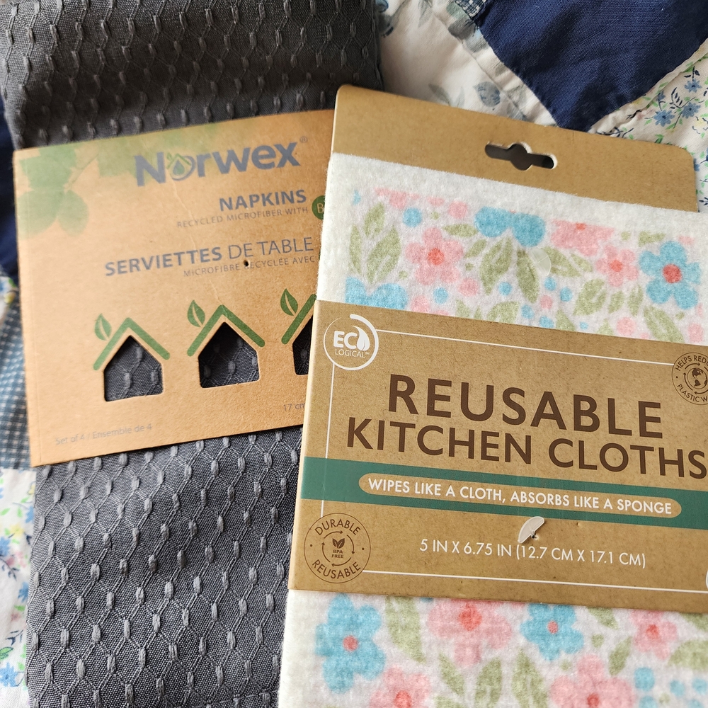 Norwex Reusable Kitchen Cloths - Gray and Multicolor